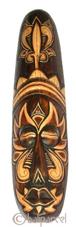 Tribal African Style Painted Mask.This Mask Is Hand Carved From Albesia Wood. 