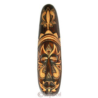 Tribal African Style Painted Mask.This Mask Is Hand Carved From Albesia Wood. 