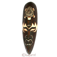 Tribal African Style Painted Mask.This Mask Is Hand Carved From Albesia Wood. 