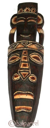 Tribal African Style Painted Mask.This Mask Is Hand Carved From Albesia Wood. 