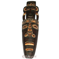 Tribal African Style Painted Mask.This Mask Is Hand Carved From Albesia Wood. 