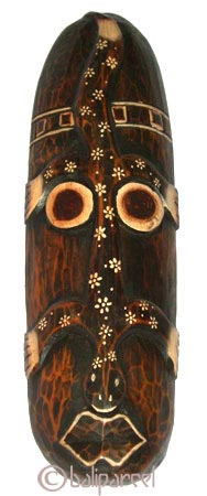 Tribal African Style Painted Mask.This Mask Is Hand Carved From Albesia Wood. 