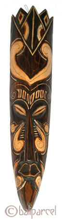 Tribal African Style Painted Mask.This Mask Is Hand Carved From Albesia Wood. 