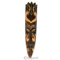 Tribal African Style Painted Mask.This Mask Is Hand Carved From Albesia Wood. 