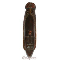 Tribal African Style Painted Mask.This Mask Is Hand Carved From Albesia Wood. 
