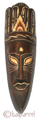 Tribal African Style Painted Mask.This Mask Is Hand Carved From Albesia Wood. 
