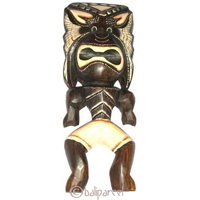 Tiki Style Natural Painted Mask.This Tiki Mask Is Hand Carved From Albesia Wood. 