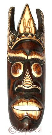 Tribal African Style Painted Mask.This Mask Is Hand Carved From Albesia Wood. 