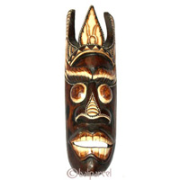 Tribal African Style Painted Mask.This Mask Is Hand Carved From Albesia Wood. 