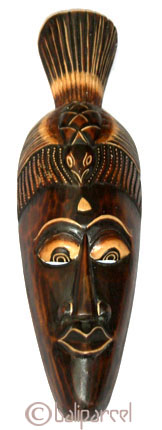 Tribal African Style Painted Mask.This Mask Is Hand Carved From Albesia Wood. 