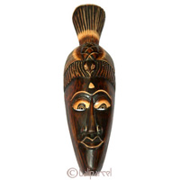 Tribal African Style Painted Mask.This Mask Is Hand Carved From Albesia Wood. 