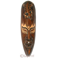 Tribal African Style Painted Mask.This Mask Is Hand Carved From Albesia Wood. 