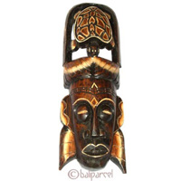 Tribal African Style Painted Mask.This Mask Is Hand Carved From Albesia Wood. 