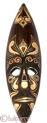 Tribal African Style Painted Mask.This Mask Is Hand Carved From Albesia Wood. 