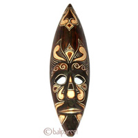 Tribal African Style Painted Mask.This Mask Is Hand Carved From Albesia Wood. 