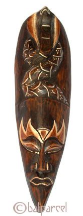Tribal African Style Painted Mask.This Mask Is Hand Carved From Albesia Wood. 