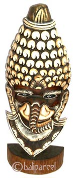 Balinese Style Mask Hand Painted. This Mask Is Hand Carved From Albesia Wood. 