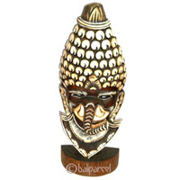 Balinese Style Mask Hand Painted. This Mask Is Hand Carved From Albesia Wood. 