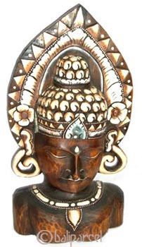 Balinese Style Mask Hand Painted. This Mask Is Hand Carved From Albesia Wood. 