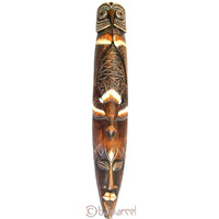 Tribal African Style Painted Mask.This Mask Is Hand Carved From Albesia Wood. 