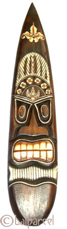 Tribal African Style Painted Mask.This Mask Is Hand Carved From Albesia Wood. 
