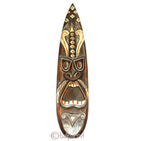 Tribal African Style Painted Mask.This Mask Is Hand Carved From Albesia Wood. 