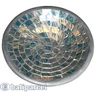 Mosaic Round Bowl Set Of 3, Handmade From Terracotta And Glass