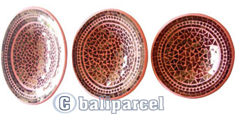 Mosaic Round Bowl Set Of 3, Handmade From Terracotta And Glass