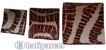Magic Colours Square Plate Set Of 3, Handmade From Terracotta