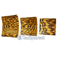 Magic Colours Square Plate Set Of 3, Handmade From Terracotta