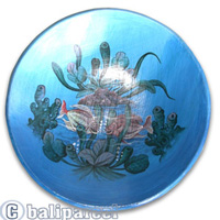 Hand Painted Round Plate Set Of 3, Handmade Fron Terracotta
