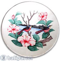 Hand Painted Round Plate Set Of 3, Handmade Fron Terracotta