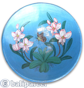 Hand Painted Round Plate Set Of 3, Handmade Fron Terracotta
