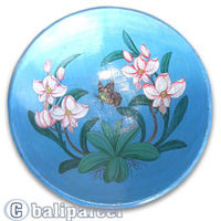 Hand Painted Round Plate Set Of 3, Handmade Fron Terracotta