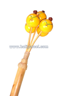 Ping Pong Rattle / Maracas , This Hand Carved From Bamboo And Resin.
