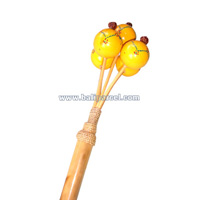 Ping Pong Rattle / Maracas , This Hand Carved From Bamboo And Resin.