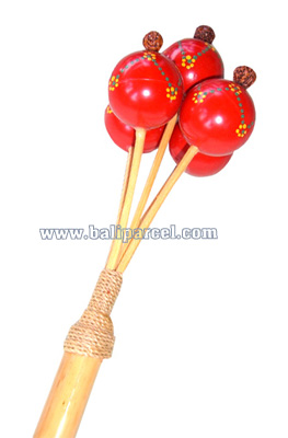 Ping Pong Rattle / Maracas , This Hand Carved From Bamboo And Resin.