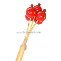 Ping Pong Rattle / Maracas , This Hand Carved From Bamboo And Resin.