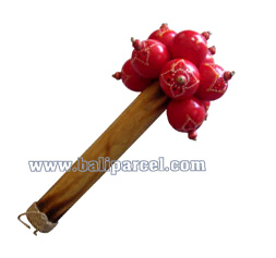 Ping Pong Rattle / Maracas , This Hand Carved From Bamboo And Resin.