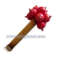Ping Pong Rattle / Maracas , This Hand Carved From Bamboo And Resin.