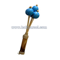 Ping Pong Rattle / Maracas , This Hand Carved From Bamboo And Resin.