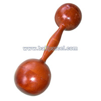 Double Rattle / Maracas. This Hand Carved From Mahogany Wood.