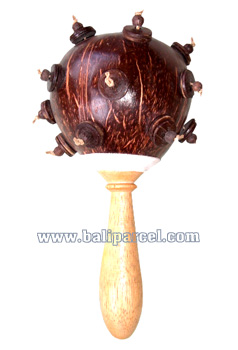 Rattle / Maracas , This Hand Carved From Coconut 