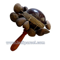 Rattle / Maracas , This Hand Carved From Coconut And Pangi Fruit 