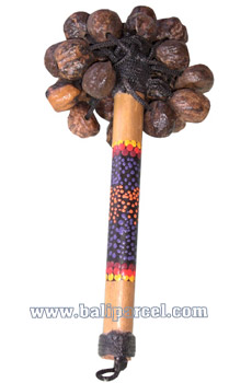 Rattle / Maracas , This Hand Carved From Pangi Fruit 