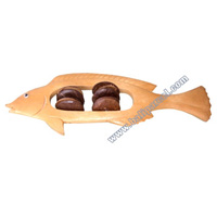 Tamborin Fish. This Hand Carved From Wood 