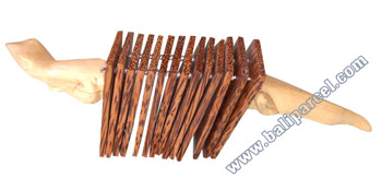 Gecko, Wooden And Coconut Music Instrument 