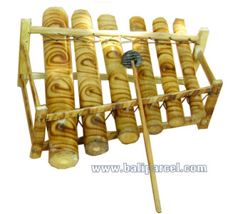 Rindik , Music Instrument Hand Carved From Burned Bamboo