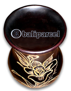 Wooden Vase, This Vase Hand Carved From Teak Wood (the Best Wood).