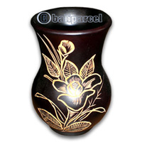 Wooden Vase, This Vase Hand Carved From Teak Wood (the Best Wood).